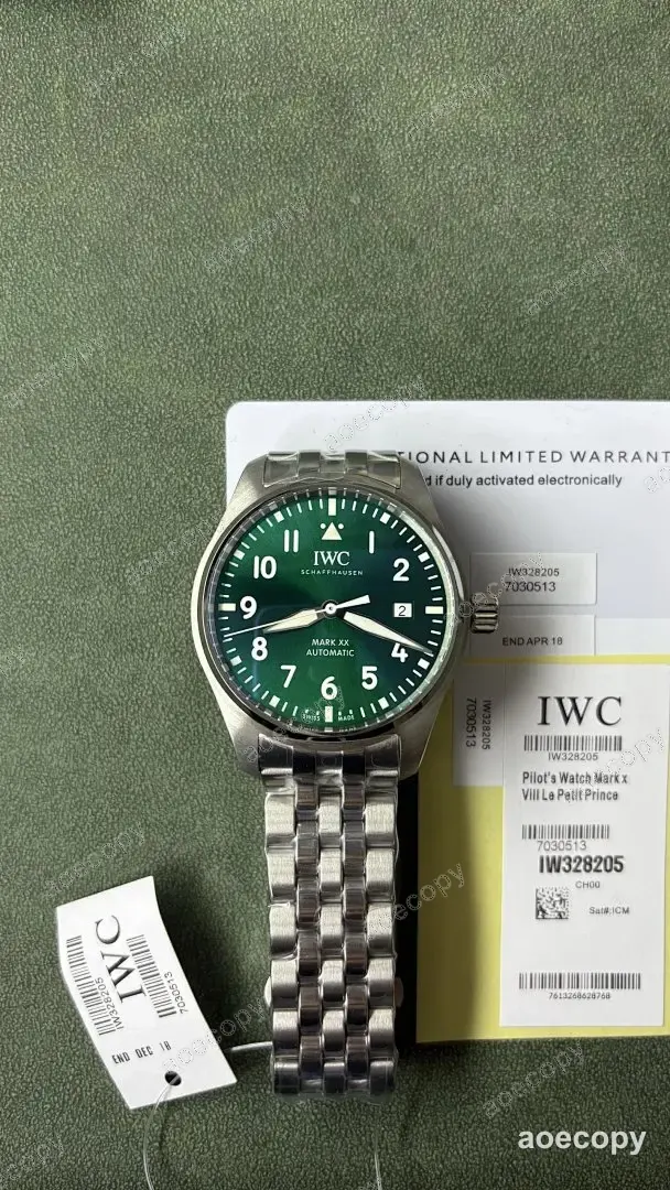 激安 アイ・ダブリュー・シー グリーン ウォッチ N級品 2892 No.0014