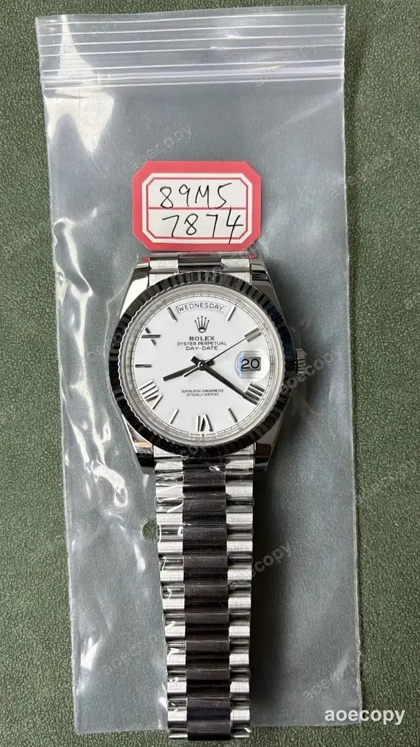 大人気★ ロレックス デイデイト ホワイト ウォッチ N級品 89M57874 No.0202